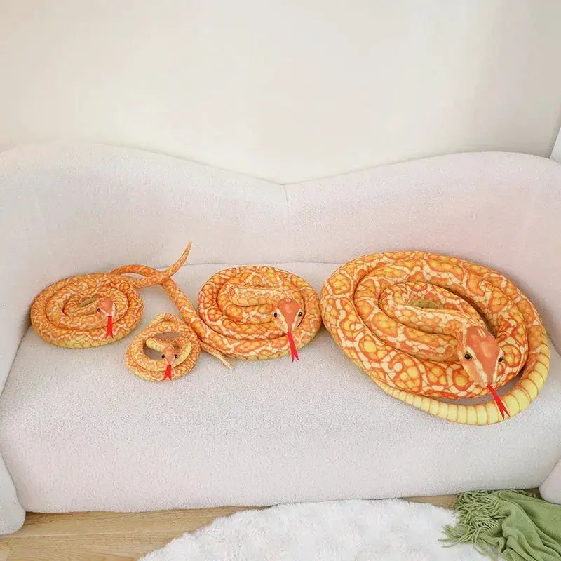 Large Simulation Python Boa Plush Snake Home Decor - ToylandEU