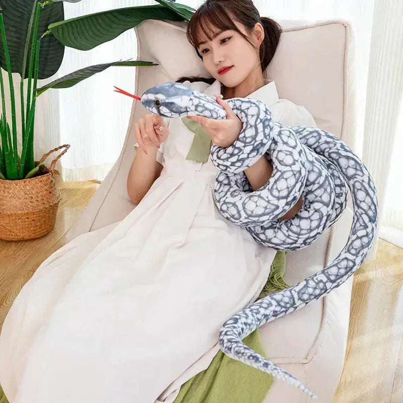 Large Simulation Python Boa Plush Snake Home Decor - ToylandEU