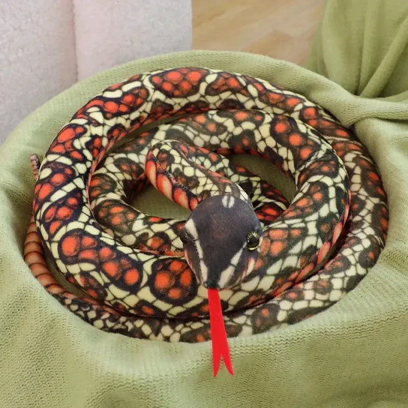 Large Simulation Python Boa Plush Snake Home Decor - ToylandEU