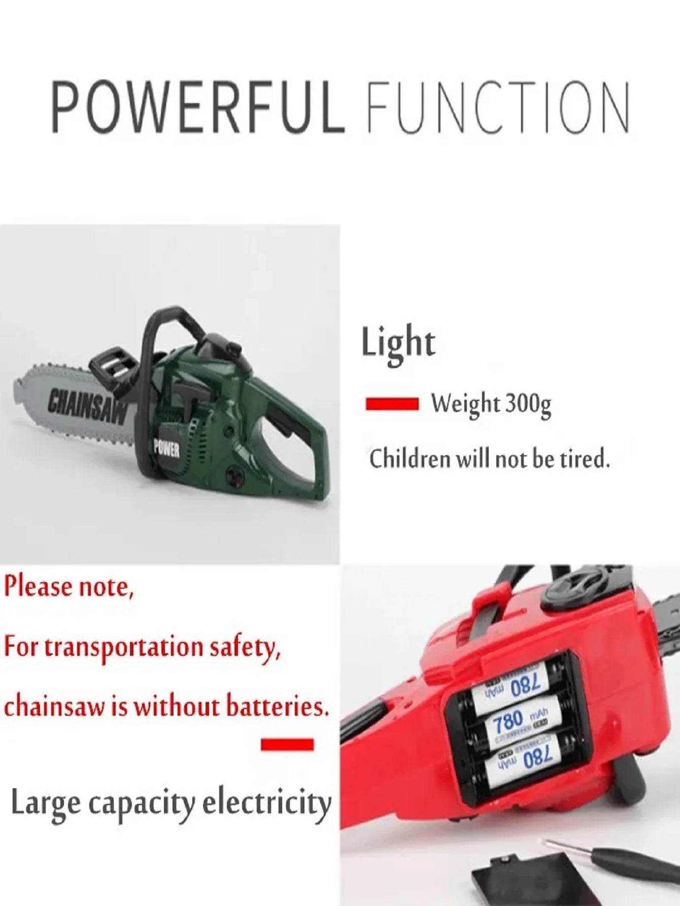 Large Size Children Electronic Chainsaw Kids Play Tool Kits - ToylandEU