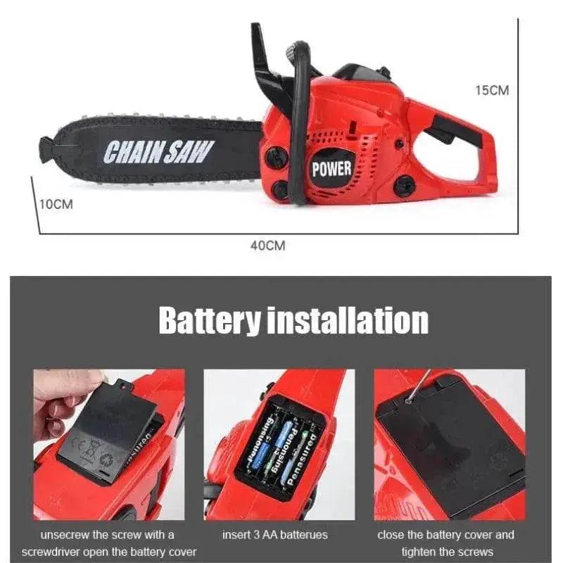  Large Size Children Electronic Chainsaw Play Tool Kit -  ToylandEU™