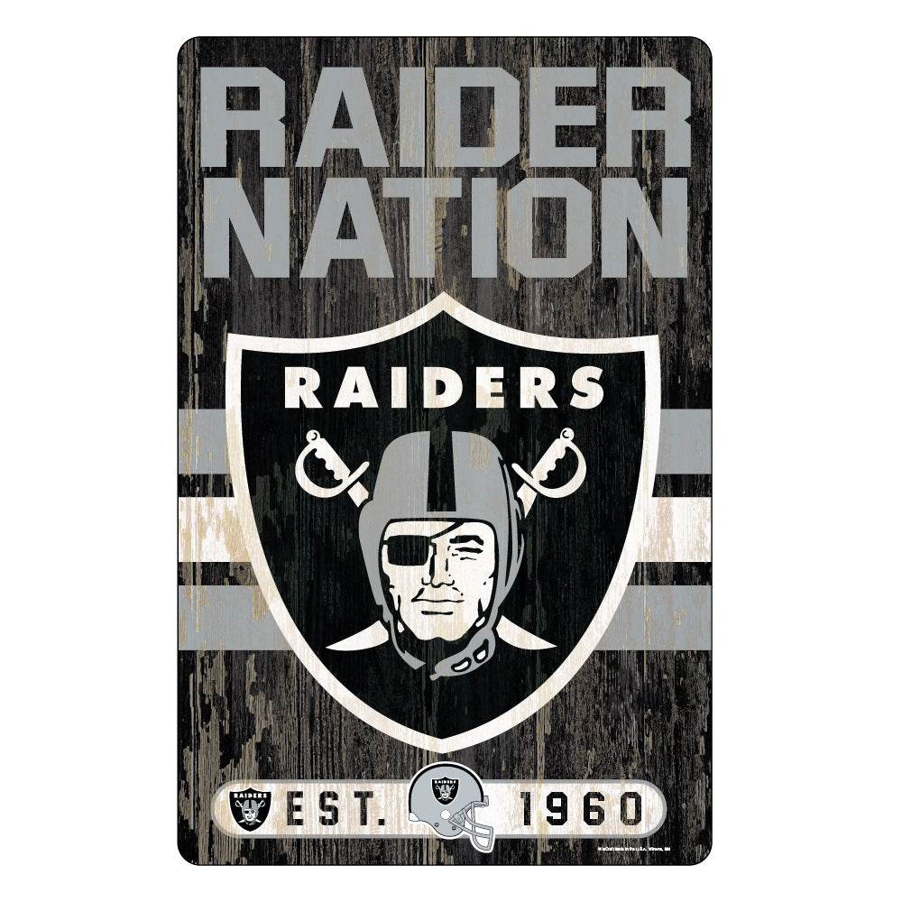 Las Vegas Raiders 11x17 Wood Sign Slogan Design Wincraft - ToylandEU
