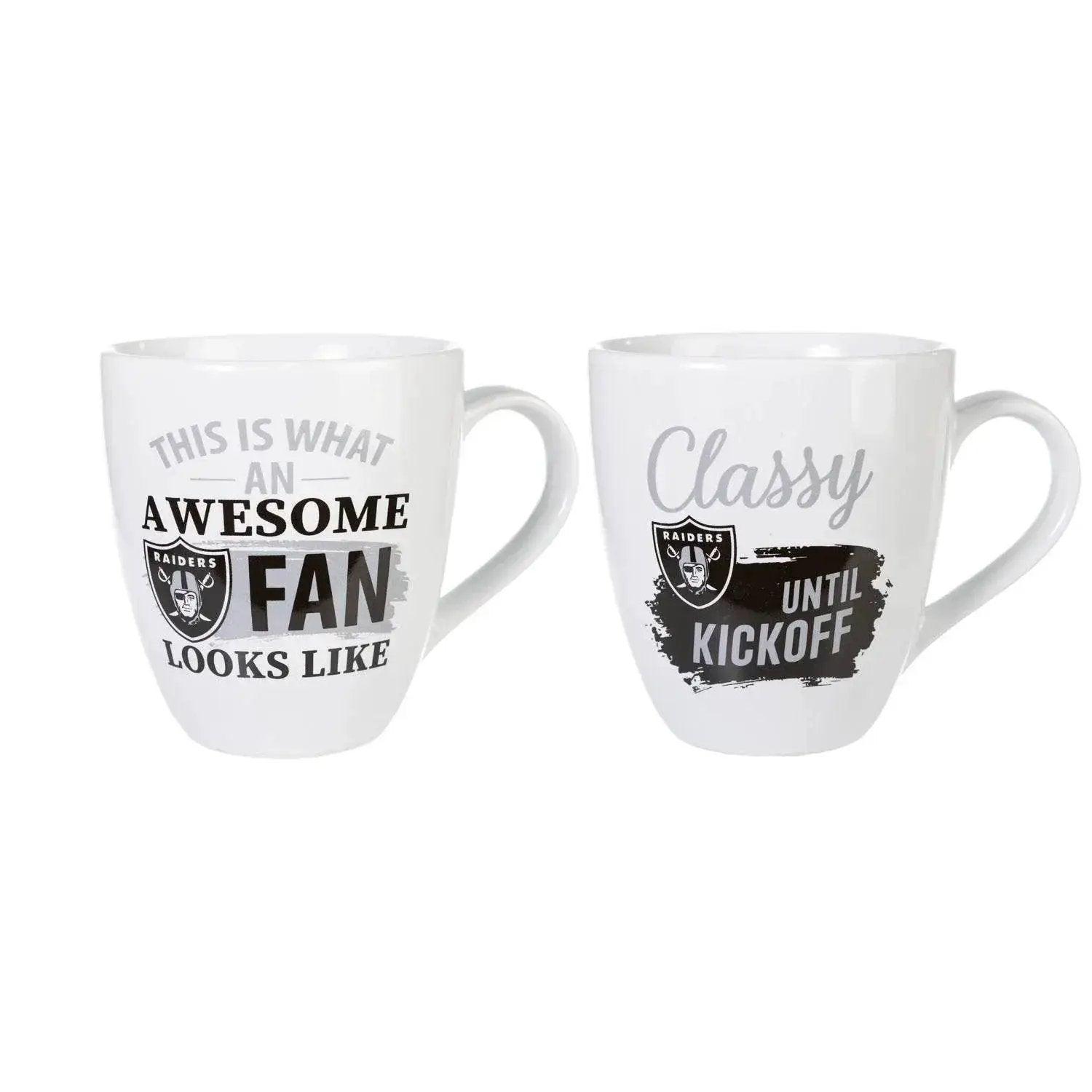  Las Vegas Raiders 17oz Ceramic Coffee Mug 2 Piece Gift Set -  ToylandEU™