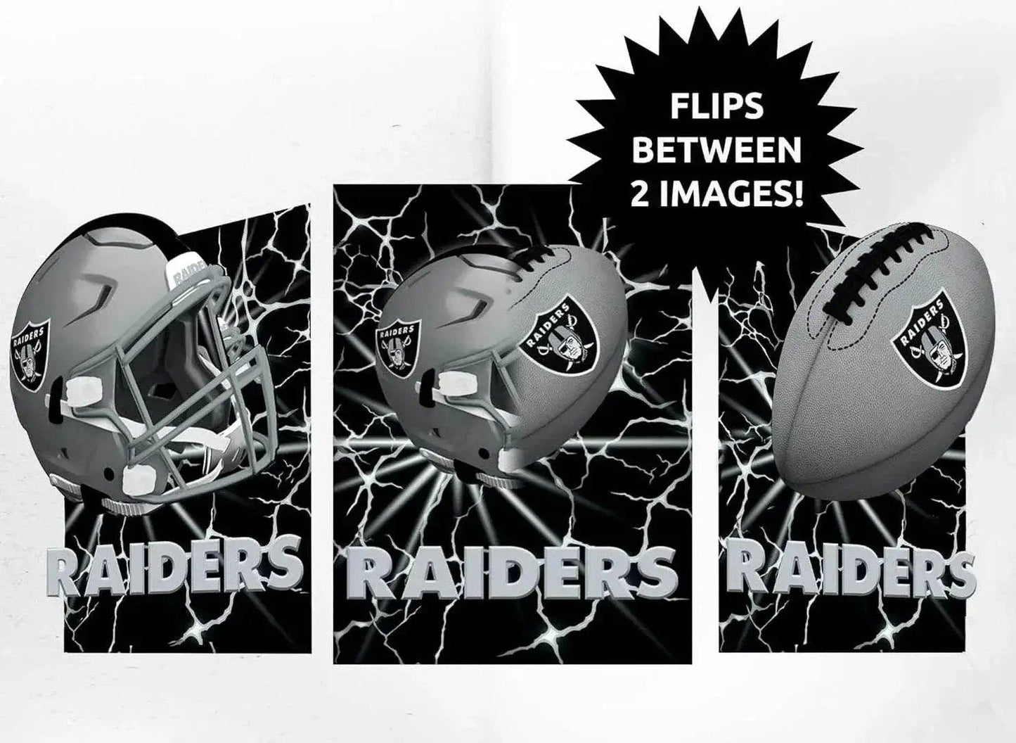  Las Vegas Raiders 3D Art Print 12x16 Lightning Flip -  ToylandEU™
