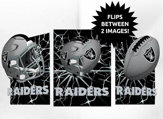 Las Vegas Raiders 3D Art Print 12x16 Lightning Flip - ToylandEU