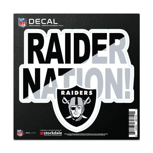  Las Vegas Raiders 6x6 All Surface Vinyl Decal Slogan -  ToylandEU™