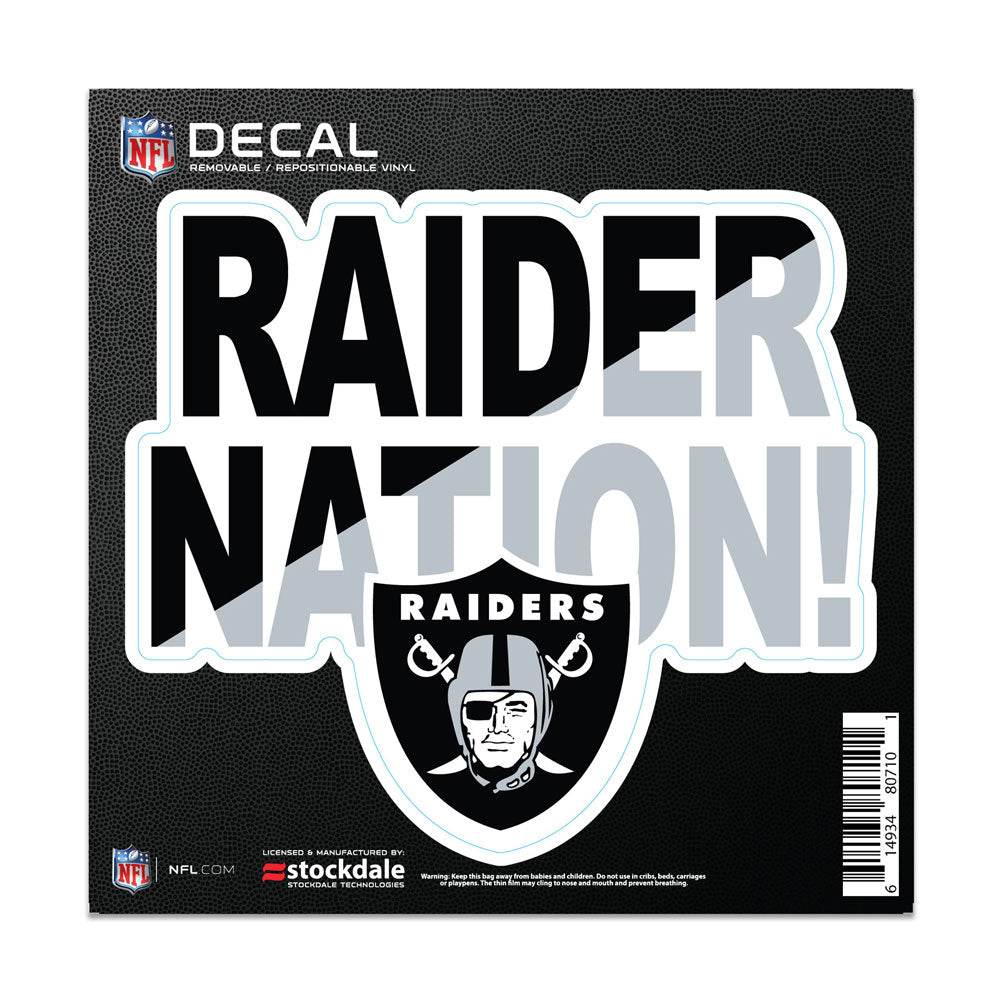 Las Vegas Raiders 6x6 All Surface Vinyl Decal Slogan - ToylandEU