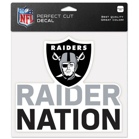 Las Vegas Raiders 8x8 Perfect Cut Color Decal Slogan - ToylandEU