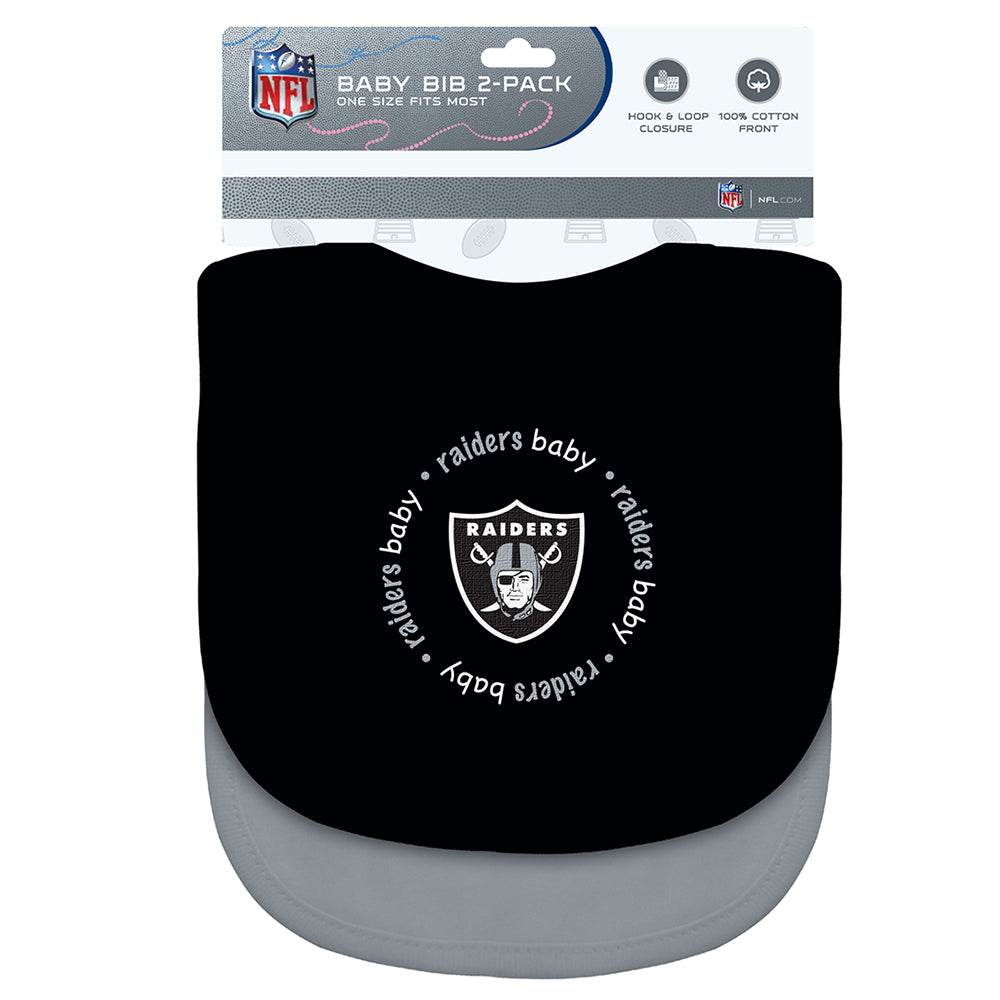 Las Vegas Raiders Baby Bibs 2 Pack Officially Licensed - ToylandEU