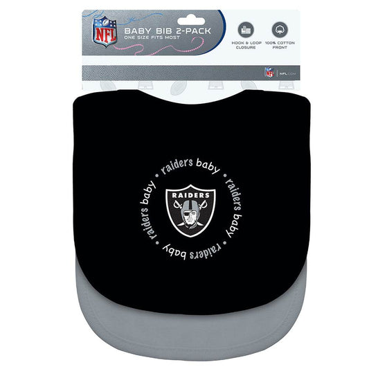 Las Vegas Raiders Baby Bibs 2 Pack Officially Licensed - ToylandEU