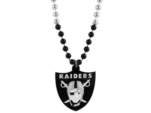 Las Vegas Raiders Beads With Medallion Mardi Gras Style - ToylandEU
