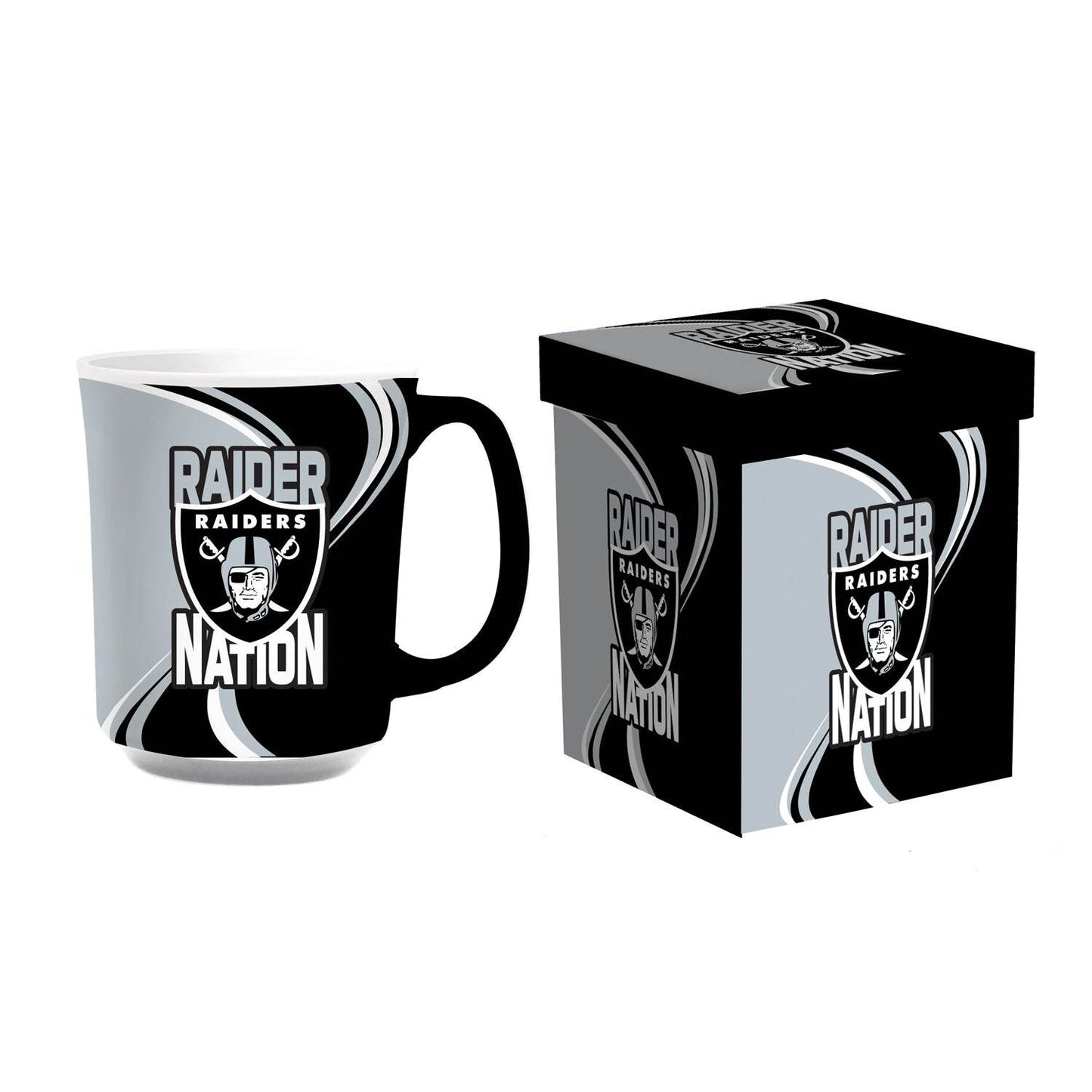 Las Vegas Raiders Coffee Mug 14oz Ceramic Matching Box - ToylandEU