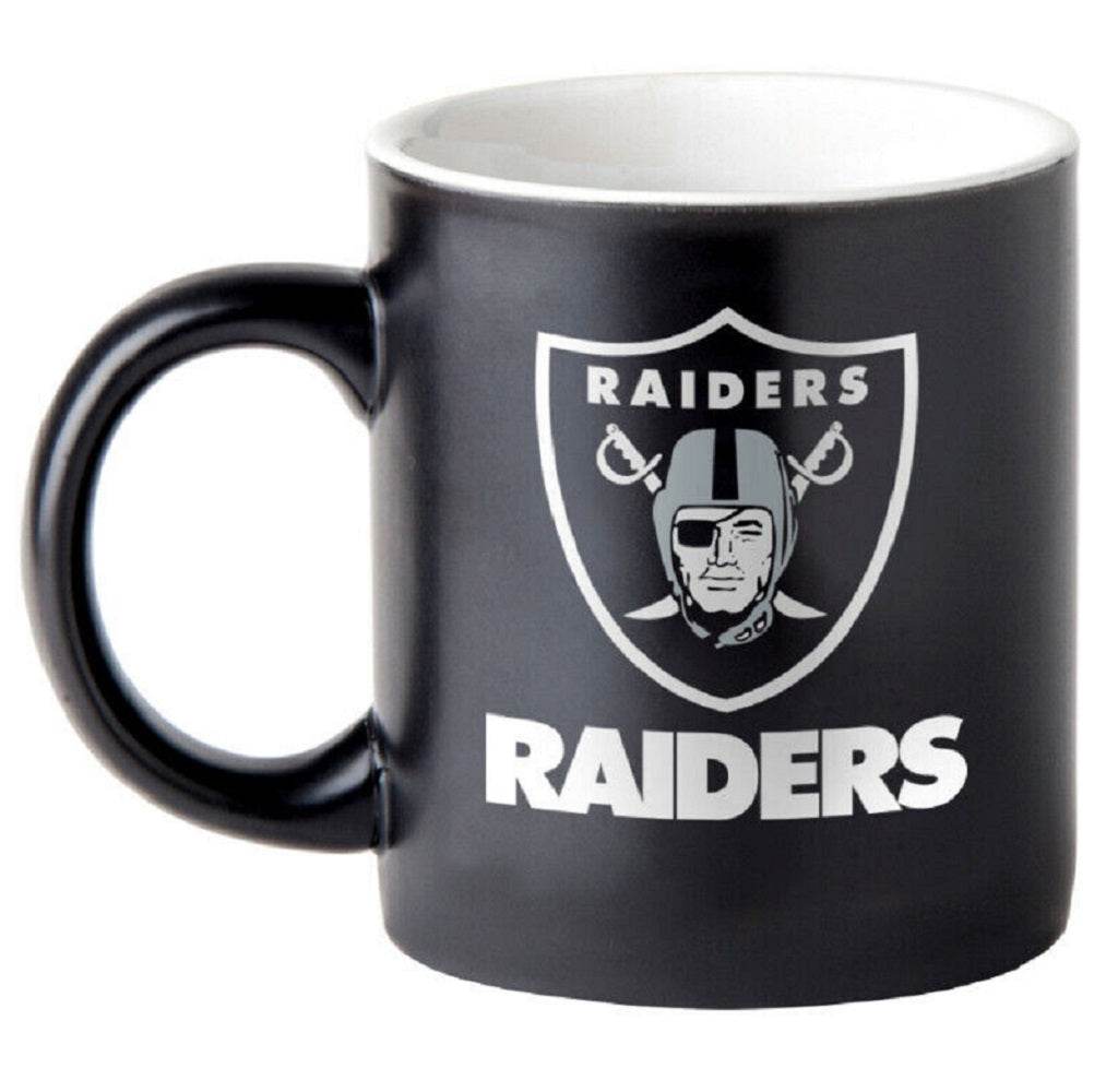 Las Vegas Raiders Coffee Mug 14oz Matte Black Logo Two Sided - ToylandEU