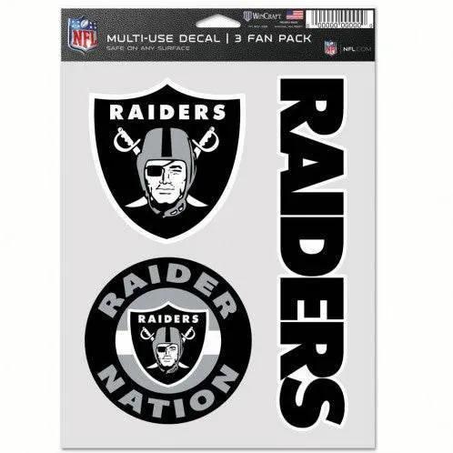  Las Vegas Raiders Decal Pack Three Designs For Indoor Use -  ToylandEU™