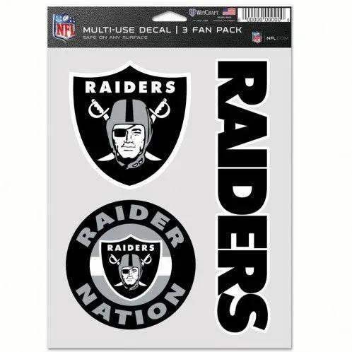  Las Vegas Raiders Decal Pack Three Designs For Indoor Use -  ToylandEU™