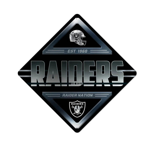  Las Vegas Raiders Diamond Shape Metal Sign 12 Inch -  ToylandEU™