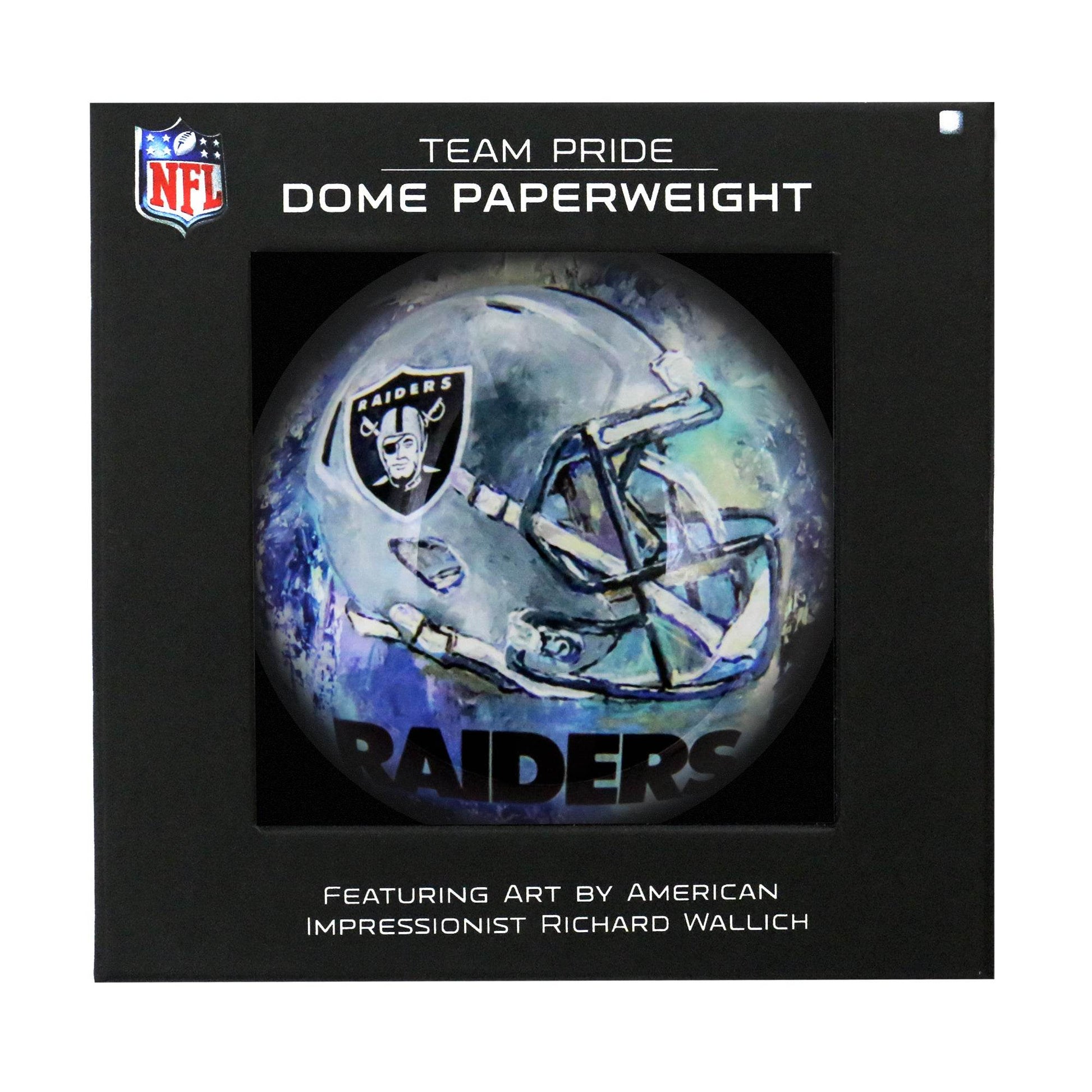 Las Vegas Raiders Domed Glass Paperweight For Desk Use - ToylandEU