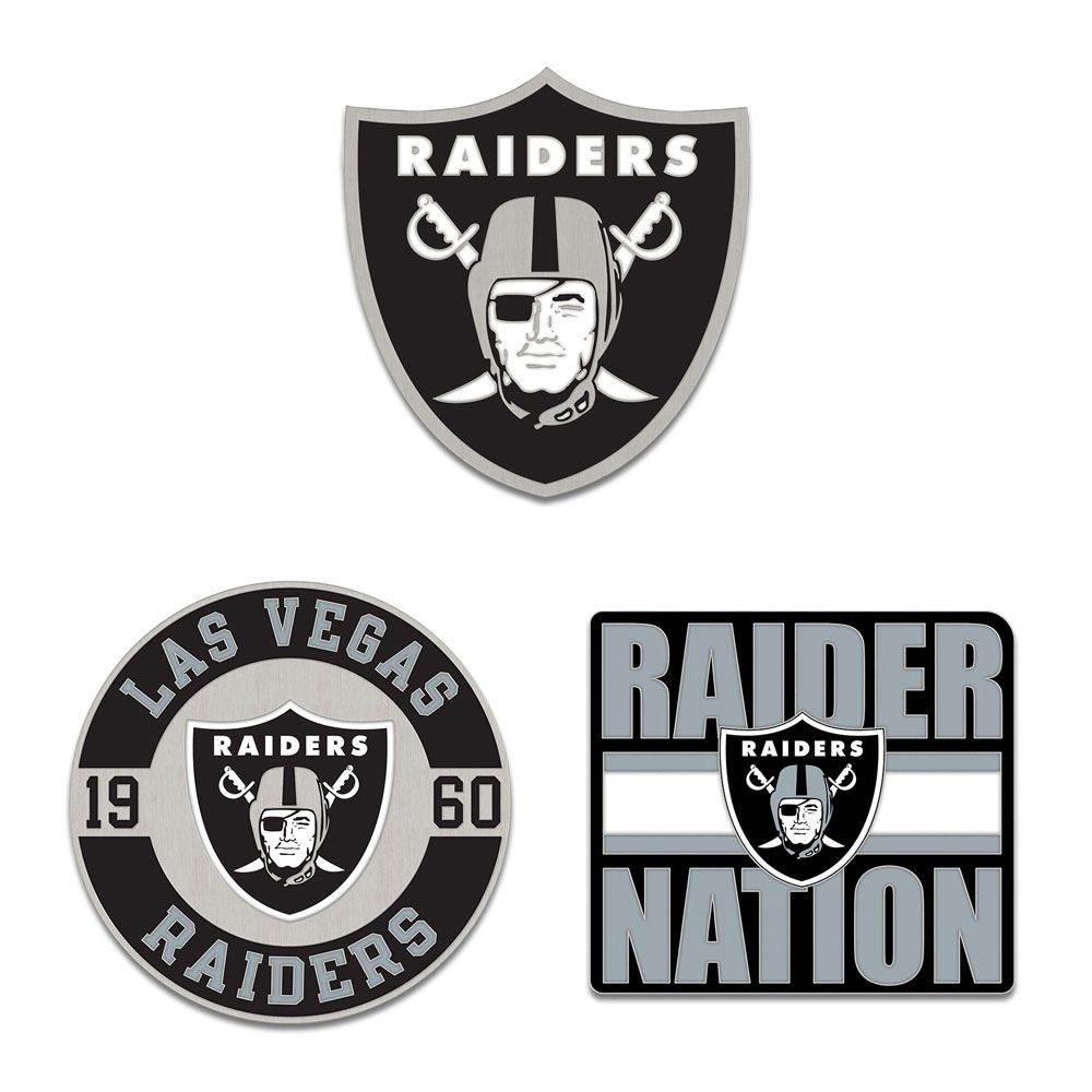 Las Vegas Raiders Enamel Pin Set 3 Piece By Wincraft - ToylandEU