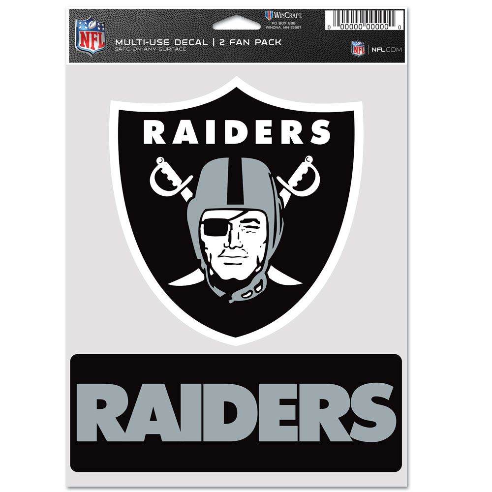 Las Vegas Raiders Fan Decal Pack for Multiple Surfaces - ToylandEU