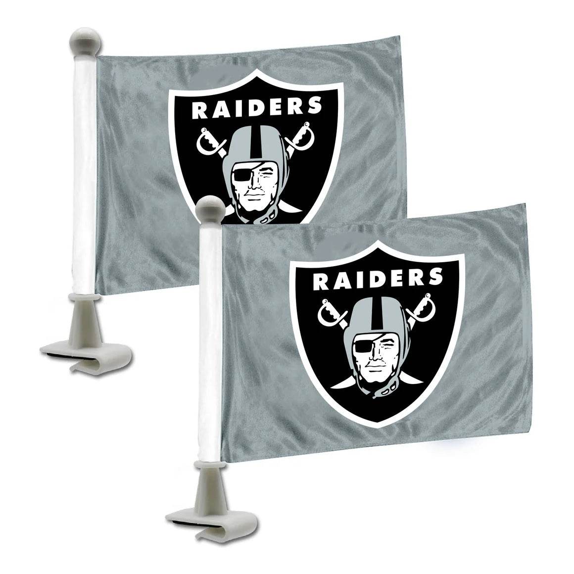 Las Vegas Raiders Flag Set 2 Ambassador Style Car Flags - ToylandEU