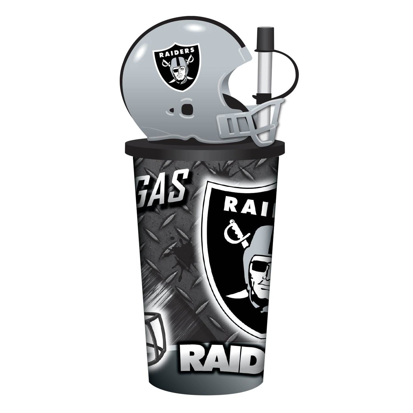 Las Vegas Raiders Helmet Cup 32 Oz Plastic With Straw - ToylandEU