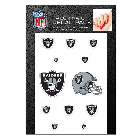 Las Vegas Raiders Nail Cals and Face Cals Decal Set - ToylandEU
