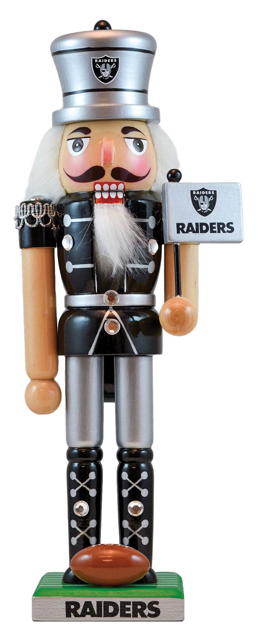Las Vegas Raiders Nutcracker Solid Wood Handcrafted 12 Inch - ToylandEU