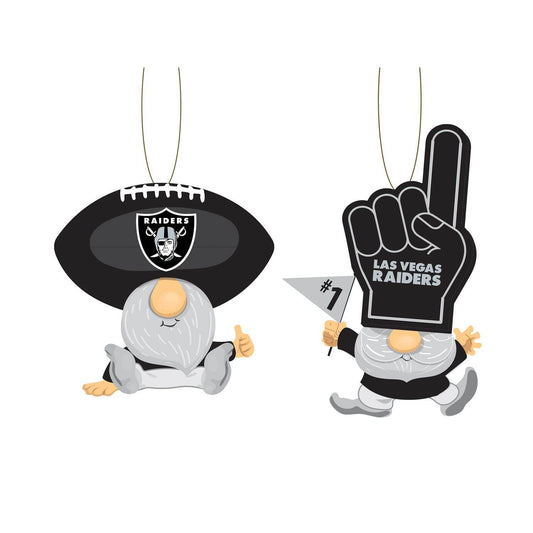 Las Vegas Raiders Ornament Gnome Fans 2 Pack Decor - ToylandEU