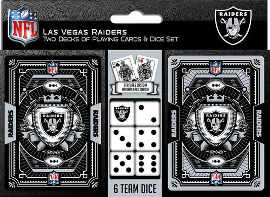  Las Vegas Raiders Playing Cards And Dice Set Two Pack -  ToylandEU™