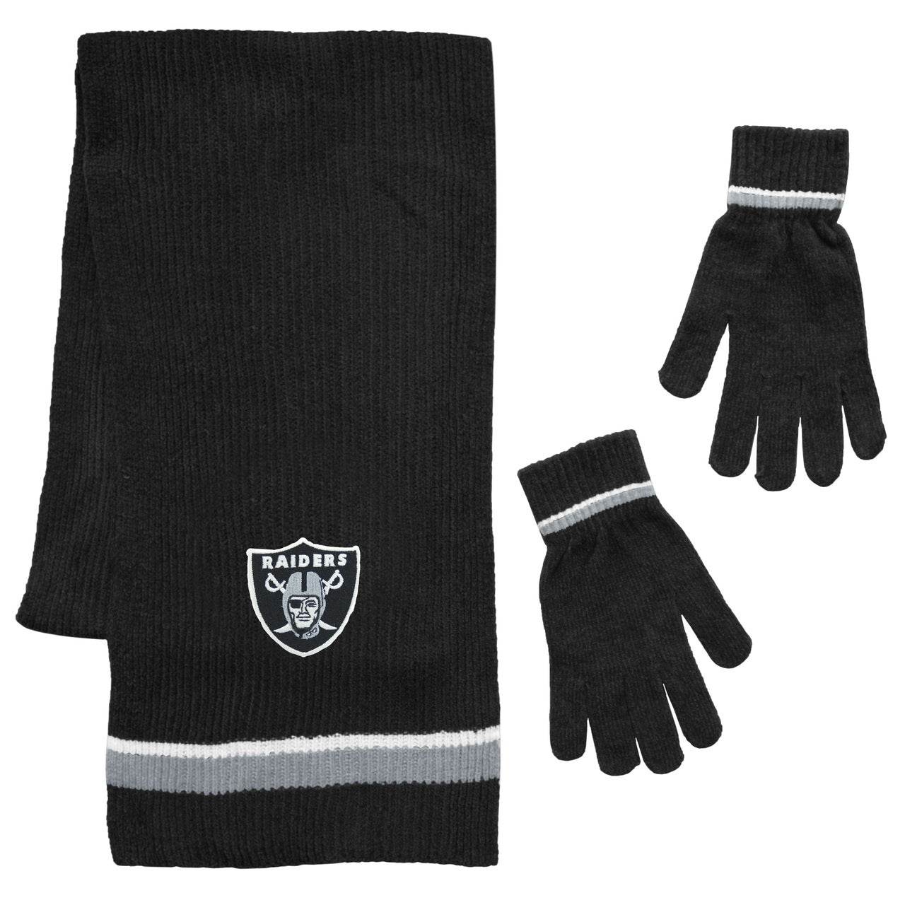 Las Vegas Raiders Scarf and Glove Gift Set Chenille - ToylandEU