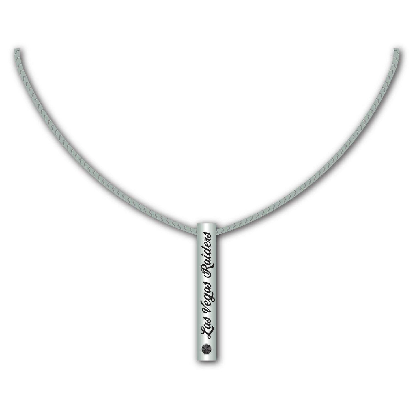 Las Vegas Raiders Silver Bar Necklace Pendant Jewelry - ToylandEU