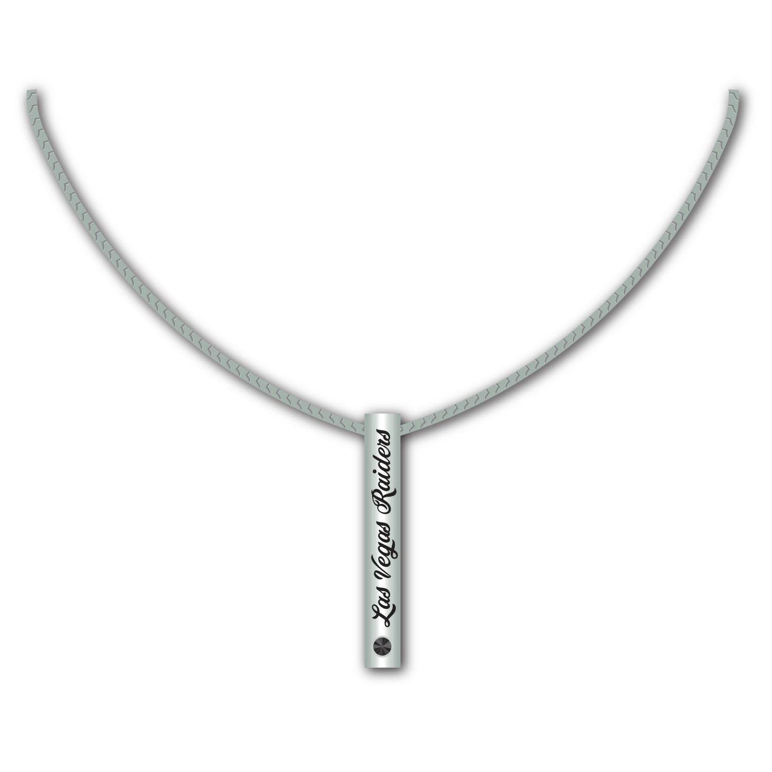 Las Vegas Raiders Silver Bar Necklace Pendant Jewelry - ToylandEU