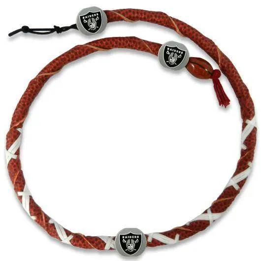  Las Vegas Raiders Spiral Football Leather Beaded Necklace -  ToylandEU™
