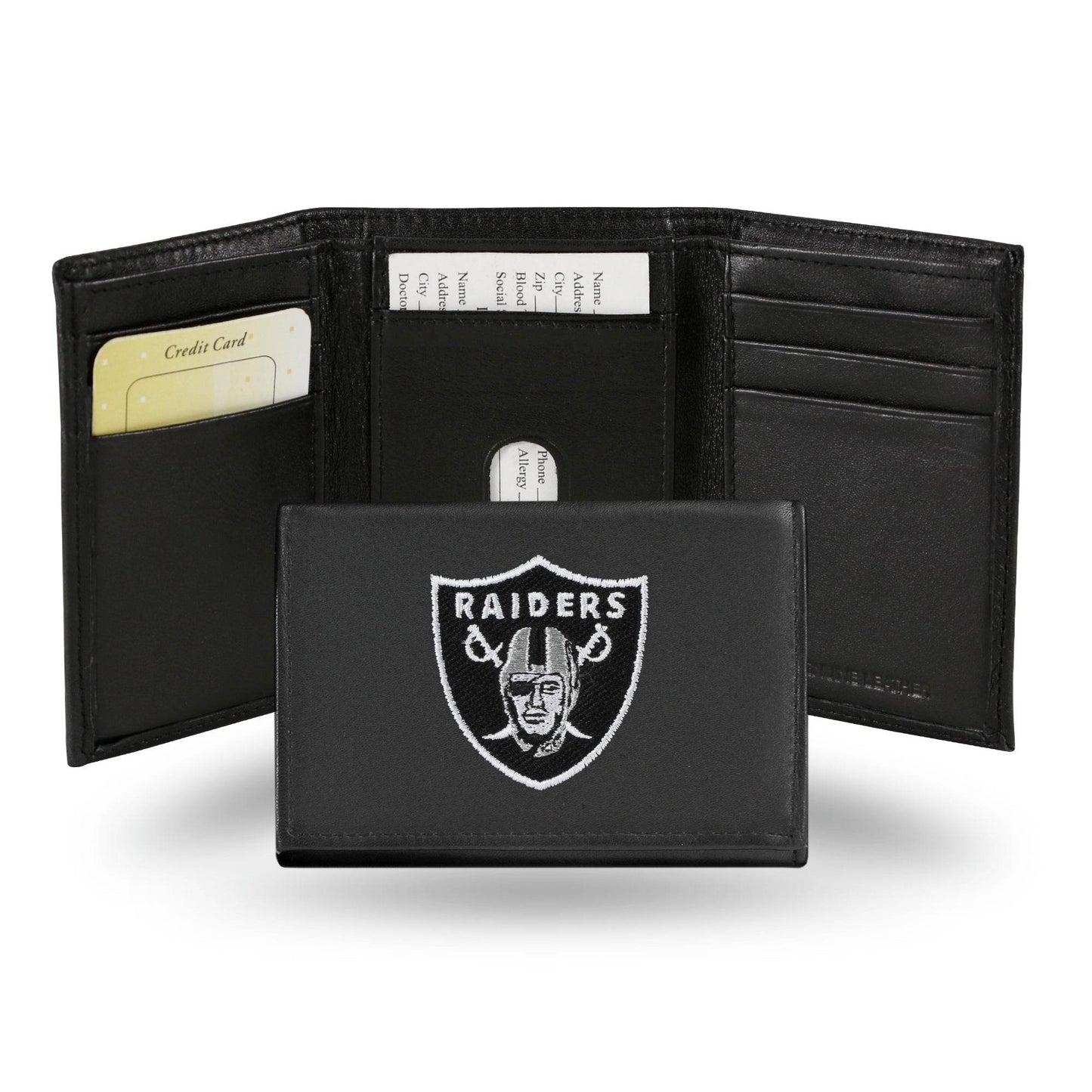 Las Vegas Raiders Trifold Leather Wallet Embossed Edition - ToylandEU