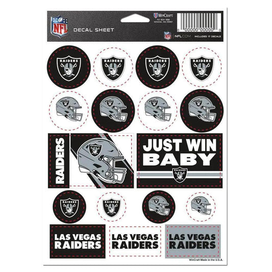  Las Vegas Raiders Vinyl Decal Sheet 5x7 Sticker Pack -  ToylandEU™