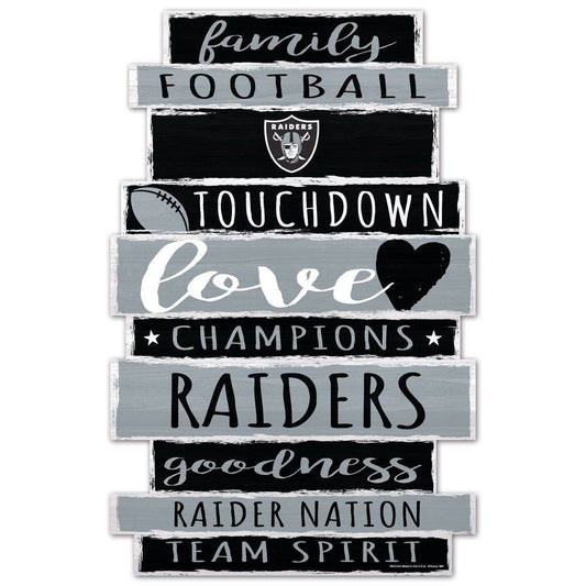 Las Vegas Raiders Wood Sign 11x17 Family Word Design - ToylandEU