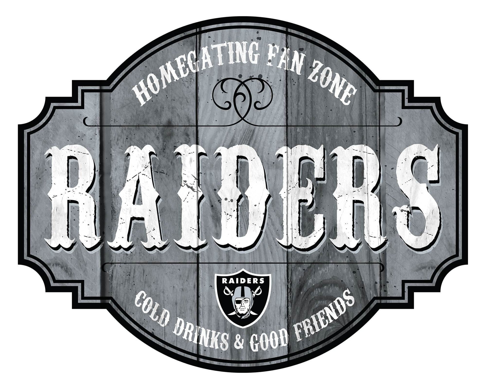 Las Vegas Raiders Wood Sign 12 Inch Homegating Tavern - ToylandEU