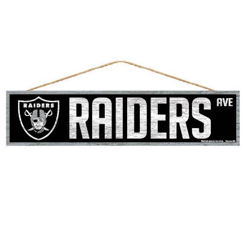Las Vegas Raiders Wood Sign 4x17 Avenue Design Wall - ToylandEU