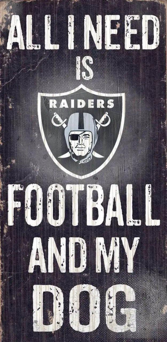  Las Vegas Raiders Wood Sign Football And Dog 12x6 Inch -  ToylandEU™