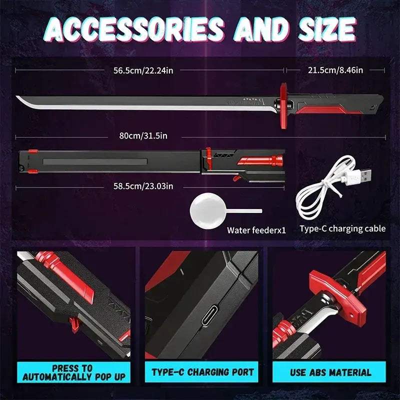 Laser Sword Prop For Cosplay With Smoke Effects LED Lights - ToylandEU