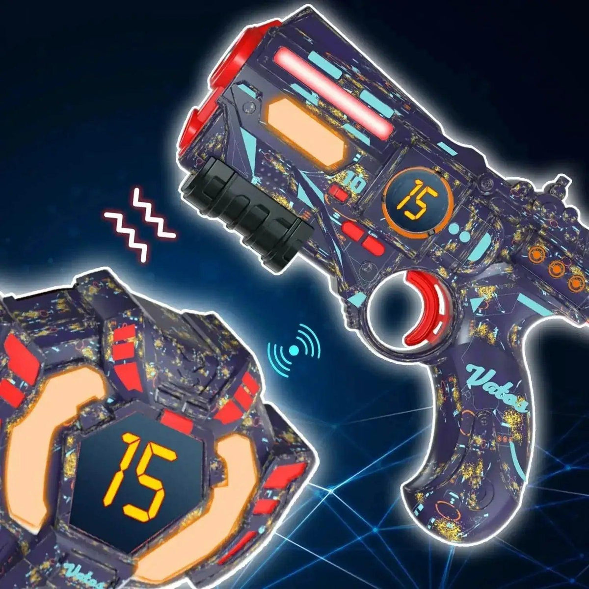  VATOS Rechargeable Infrared Laser Tag Gun Set with 4 Vests and Glowing Lights for Adults and Kids -  ToylandEU™