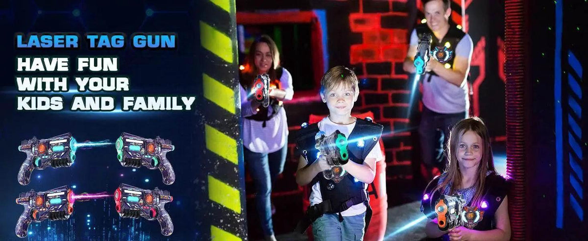  VATOS Rechargeable Infrared Laser Tag Gun Set with 4 Vests and Glowing Lights for Adults and Kids -  ToylandEU™