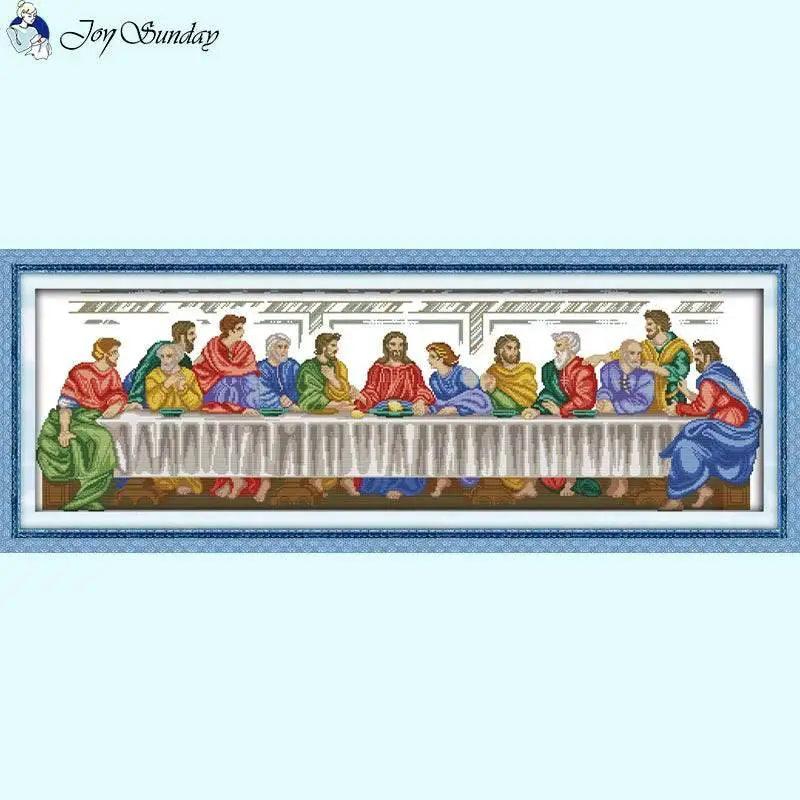  Last Supper Religious Cross Stitch DIY Sewing Kit - Embroidery on Aida Fabric with Printed Canvas -  ToylandEU™