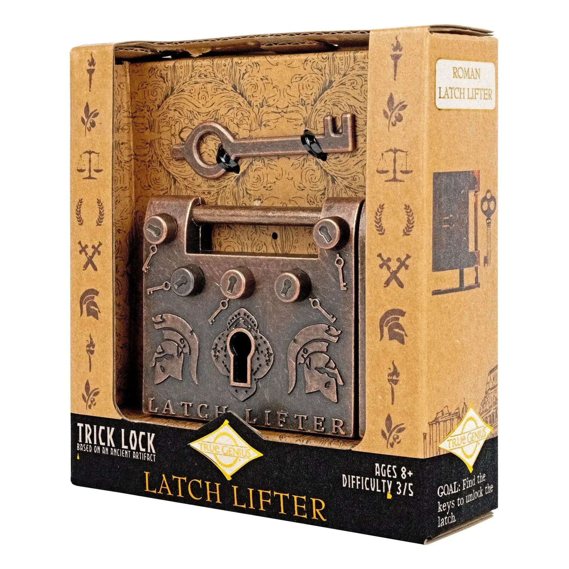 Latch Lifter Trick Lock  - Unlock Roman Ingenuity with This Clever Historical Puzzle - ToylandEU