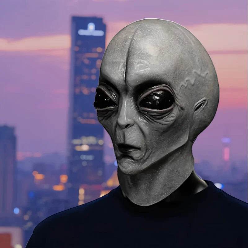 Latex Mask Realistic Alien Face Halloween Costume For Adults - ToylandEU