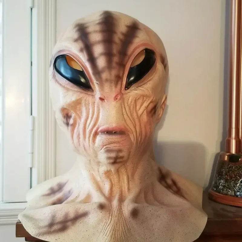 Latex Mask Realistic Alien Face Halloween Costume For Adults - ToylandEU