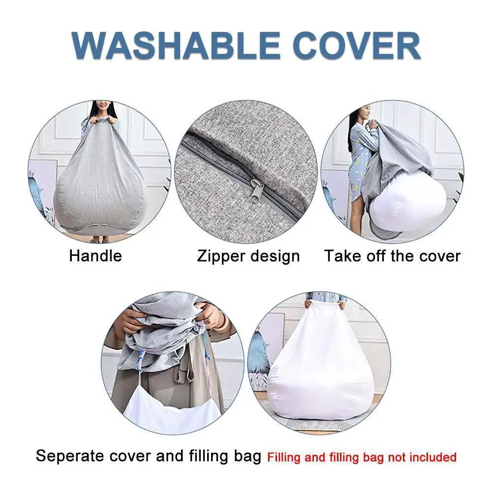  Lazy Sofa Cover Comfortable Large Bean Bag Cover for Home -  ToylandEU™