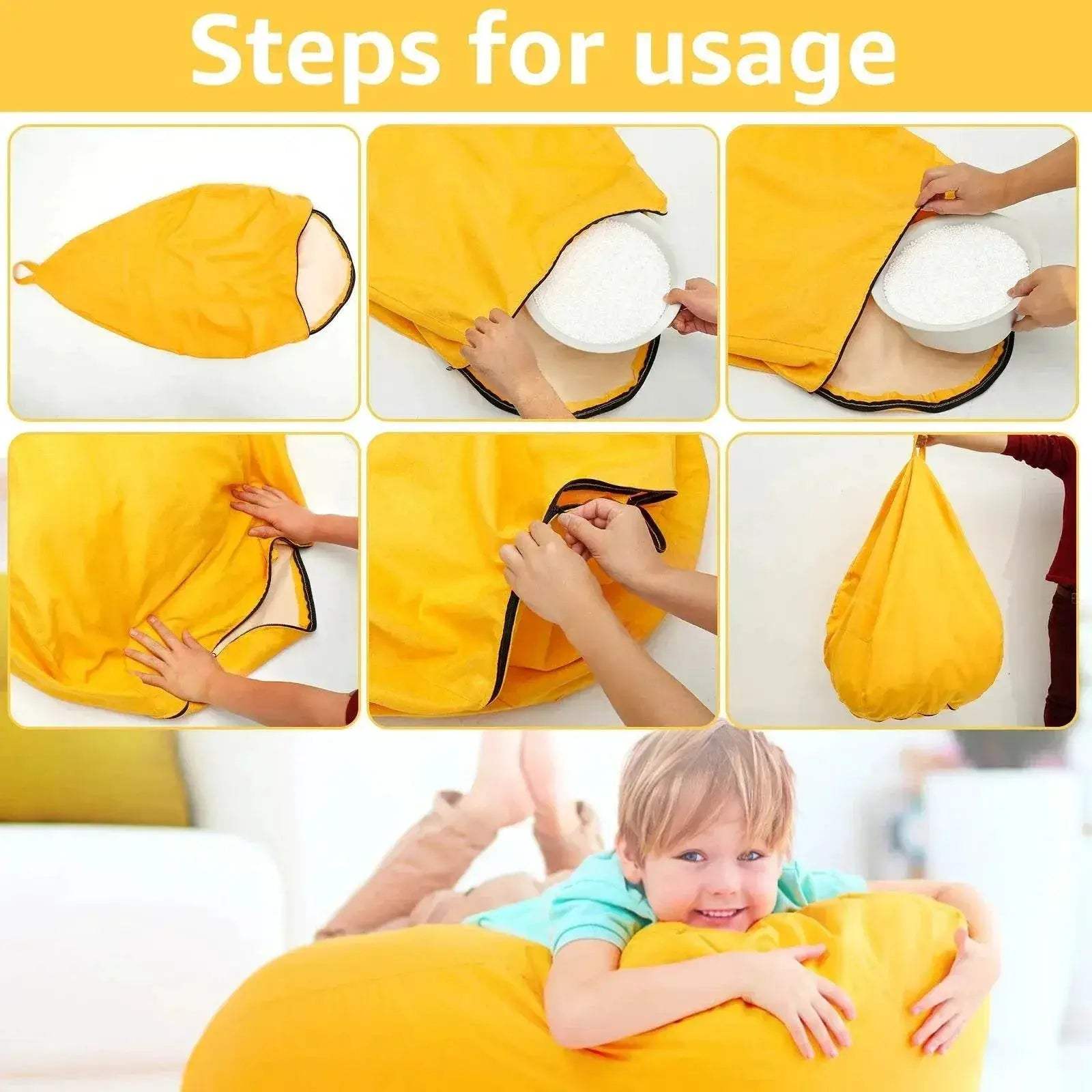 Lazy Sofa Cover Comfortable Large Bean Bag Cover for Home - ToylandEU