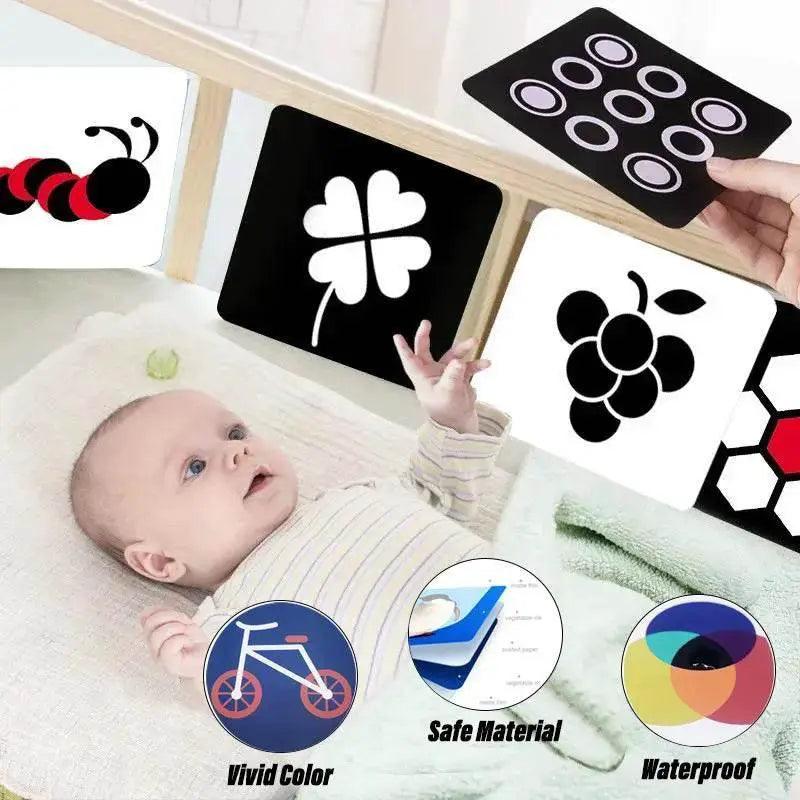  High Contrast Baby Vision Cards Black And White Visual Stimulation Flash Card Learning Game 0 12 Months Infant Gift Sensory Toy -  ToylandEU™