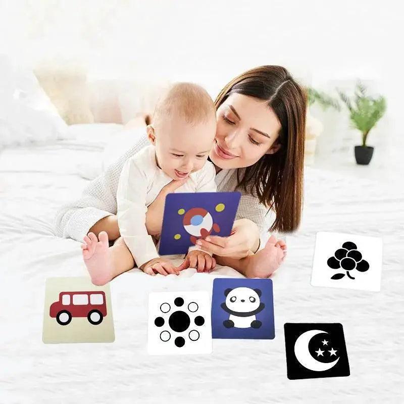  High Contrast Baby Vision Cards Black And White Visual Stimulation Flash Card Learning Game 0 12 Months Infant Gift Sensory Toy -  ToylandEU™